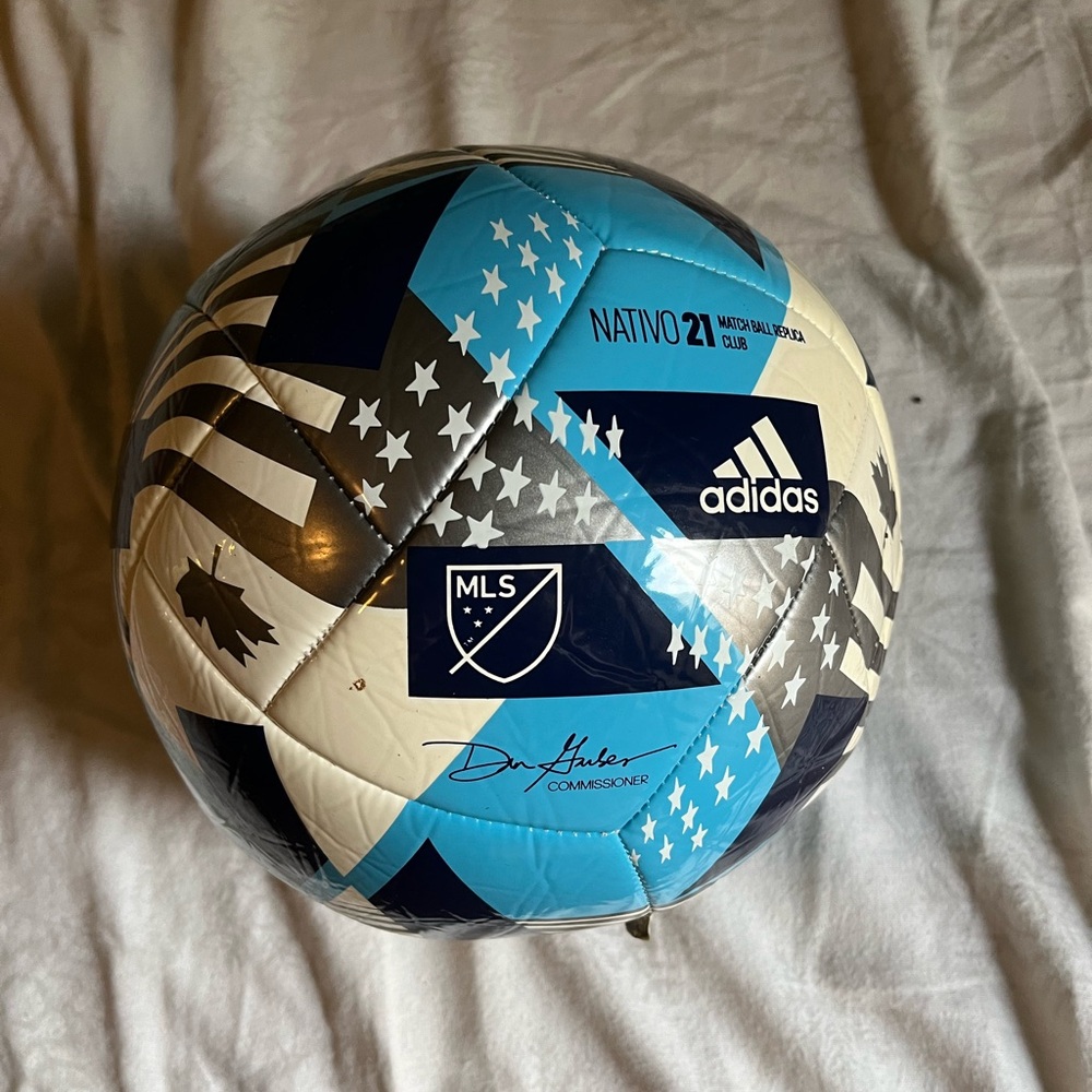 Adidas Nativo 21 MLS Match Ball - Blue and White Size 5 UNISEX